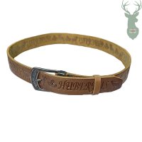 Hubertus kožený opasok - olivový