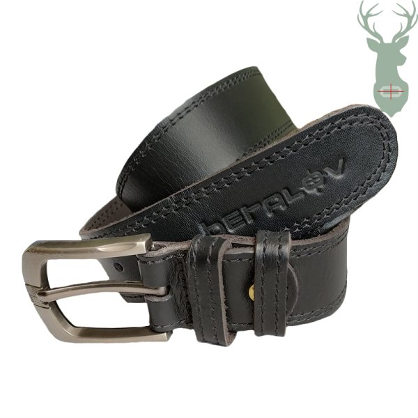 BETALOV kožený opasok - čierny I