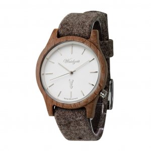 Alpin Matterhorn hnedé drevené hodinky pánske