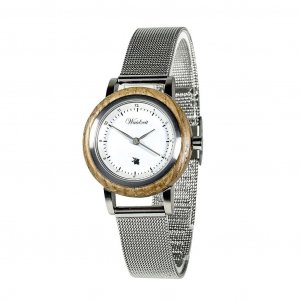 Grapevine Metalické drevené hodinky dámske