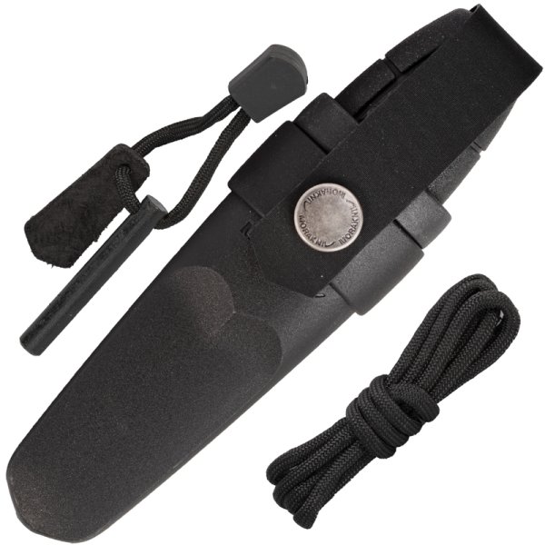 Morakniv Eldris Neck Knife Black with Fire Starter Kit Stainless 12629